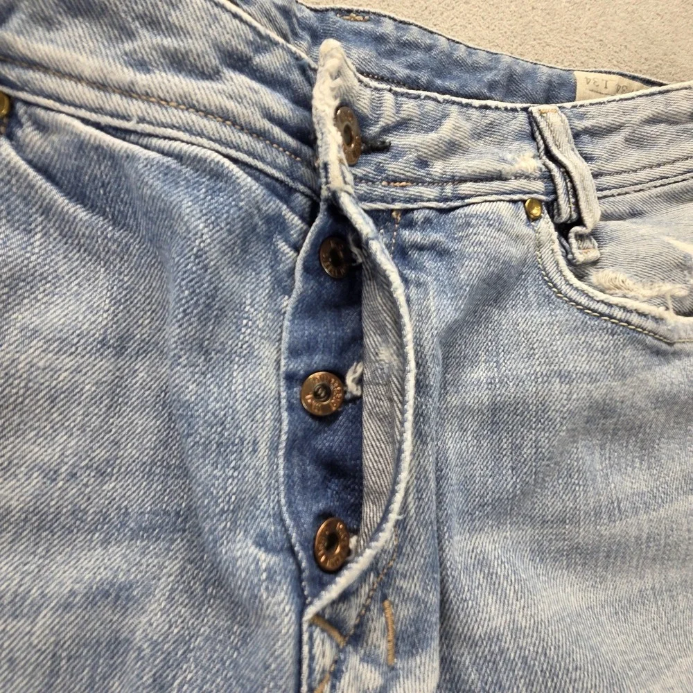 Diesel Jeans Mens 34x34 Blue Kajo Relaxed Straight Button Fly Made Italy 0071J